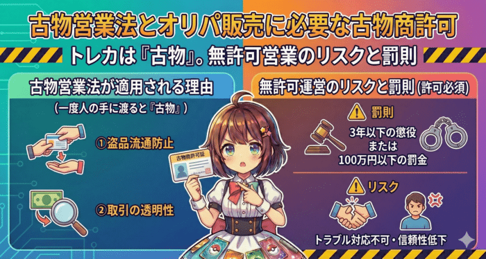 古物営業法とオリパ販売に必要な古物商許可
