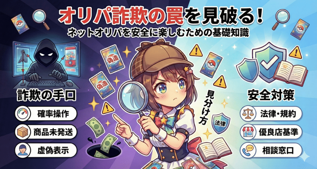 オリパ詐欺の罠を見破る！ネットオリパを安全に楽しむための基礎知識