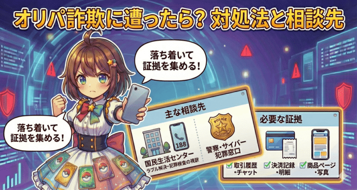 オリパ詐欺に遭ったら？対処法と相談先