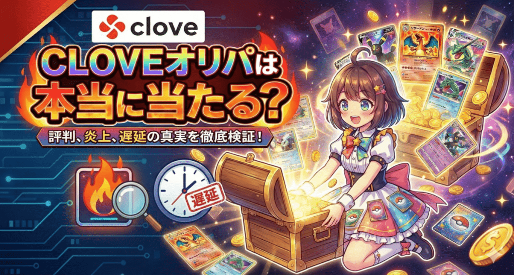 CLOVE（クローブ）オリパは本当に当たる？評判、炎上、発送遅延の真実を徹底検証