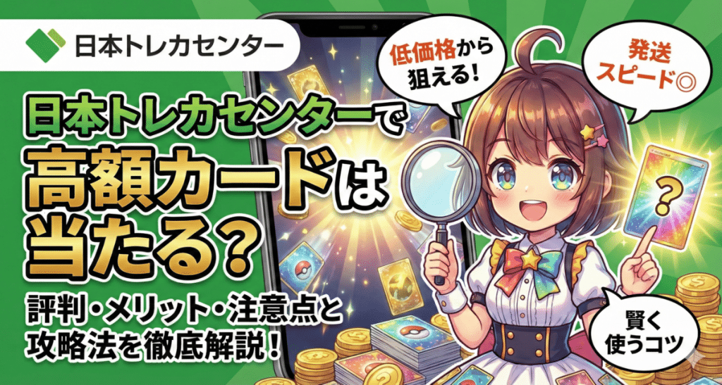 日本トレカセンターで高額カードは当たる？評判・メリット・注意点を徹底解説