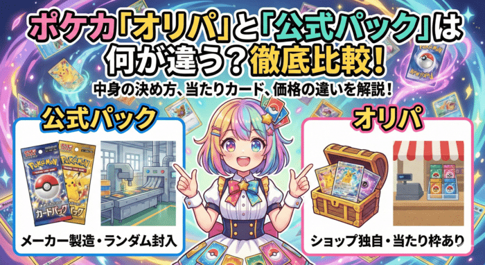オリパと公式パックは何が違う？