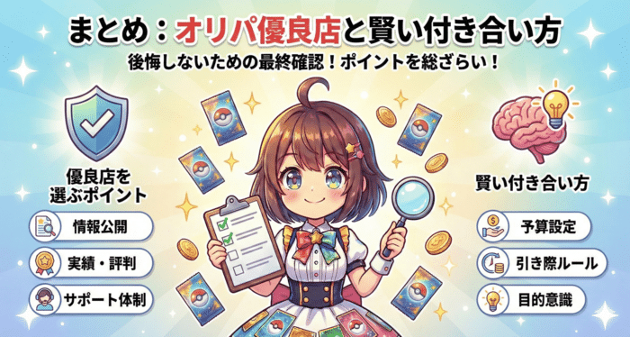 まとめ：オリパ優良店と賢い付き合い方